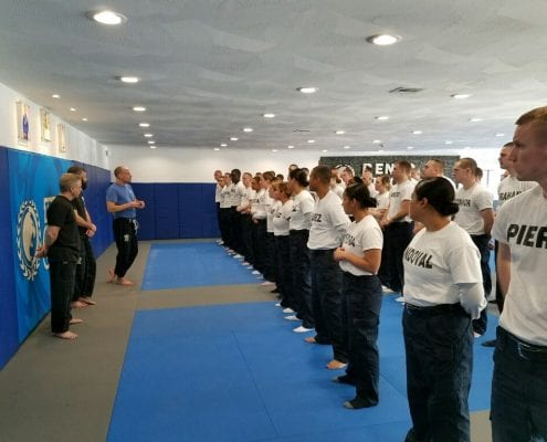Self Defense class taking place at Renzo Gracie NH for law enforcement officers