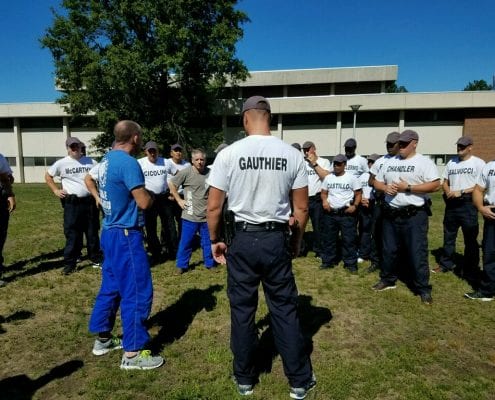 Law enforcement officers taking Brazilian Jiu Jitsu in NH