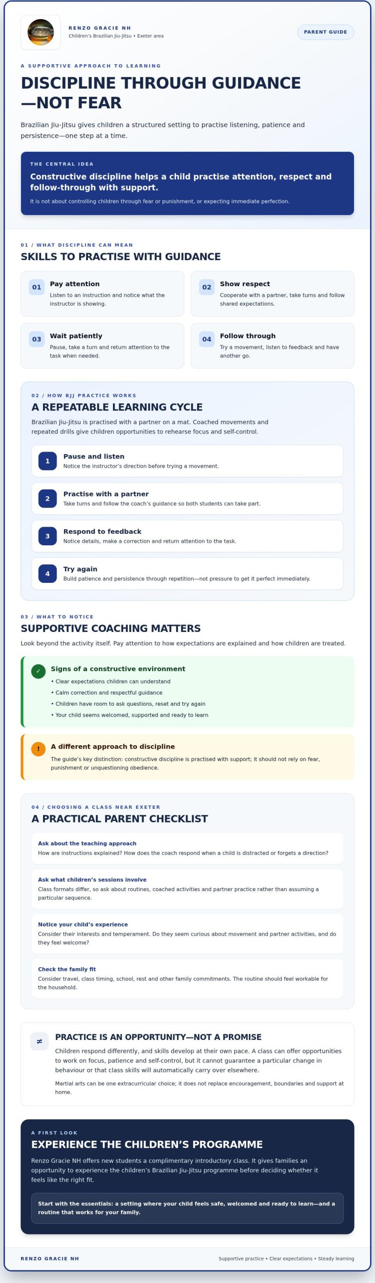Martial Arts for Child Discipline in Exeter: Parent Guide