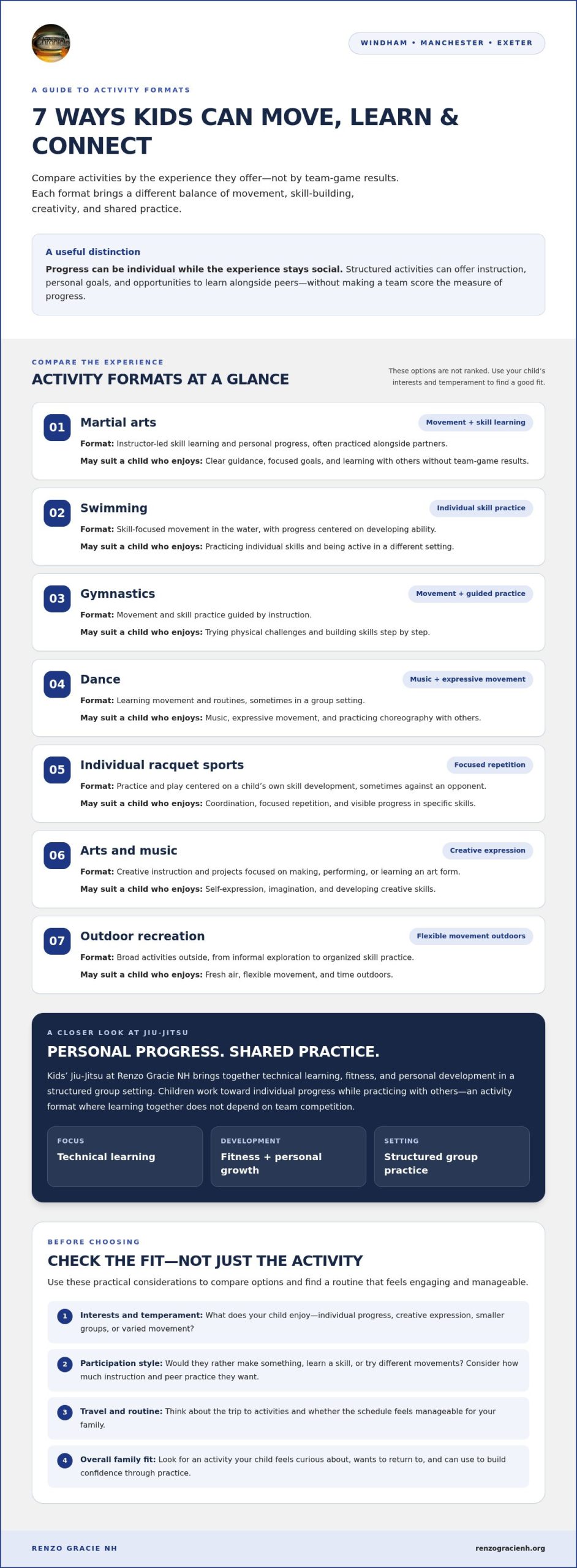 Alternatives to Team Sports for Kids in Windham